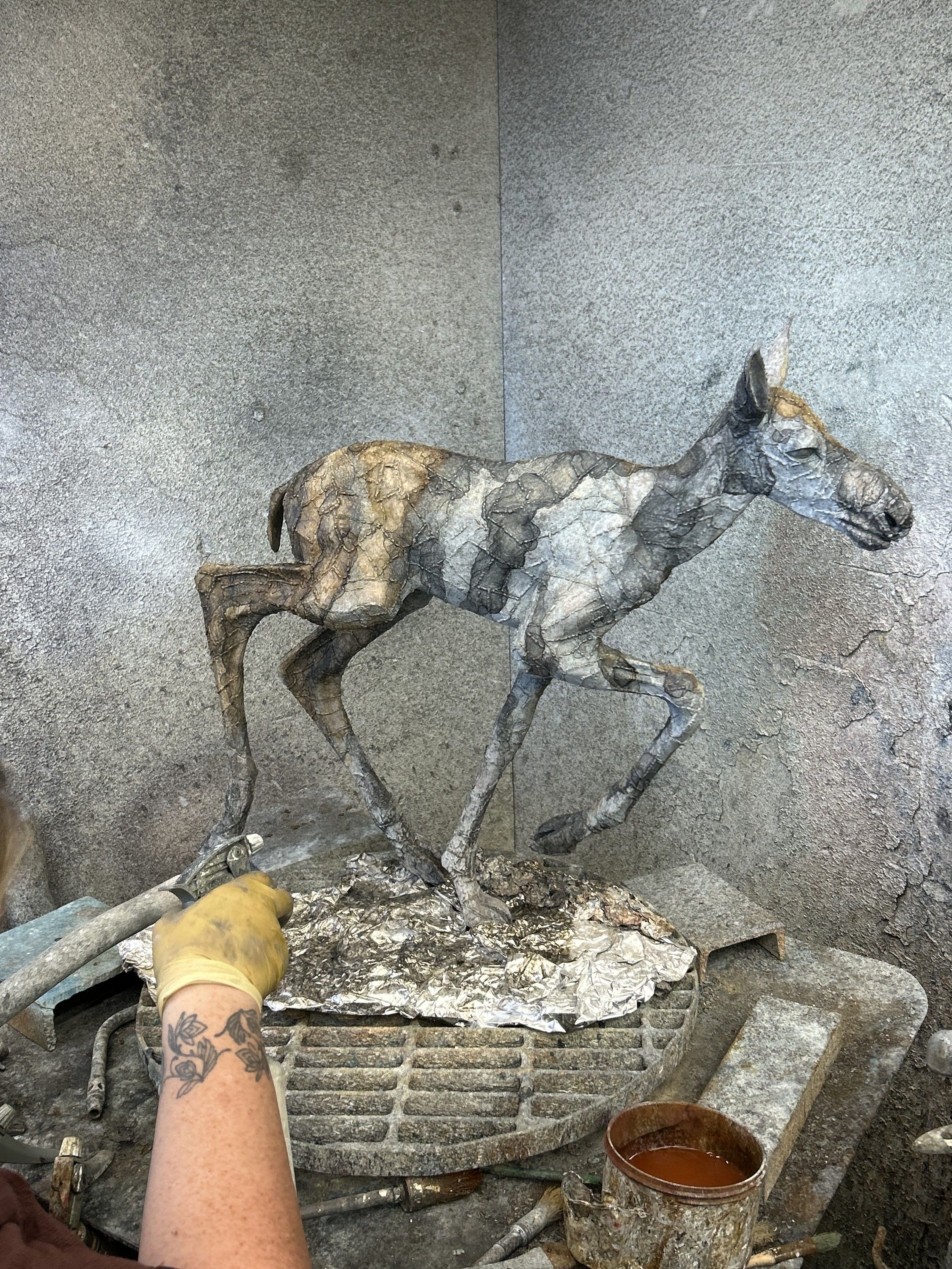Patina progression, step 3 of 7